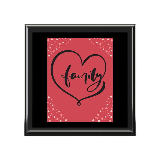 Family Love Personalized Family Jewelry Box - Heart Design