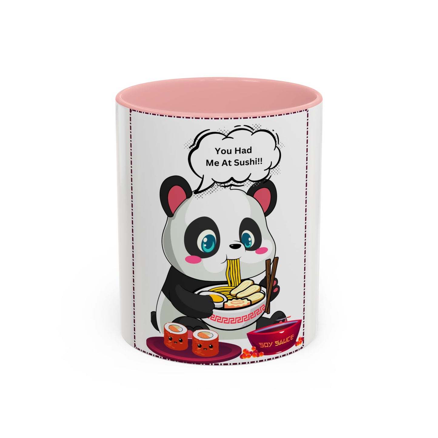 Cute Panda Sushi Coffee Mug - "You Had Me At Sushi"