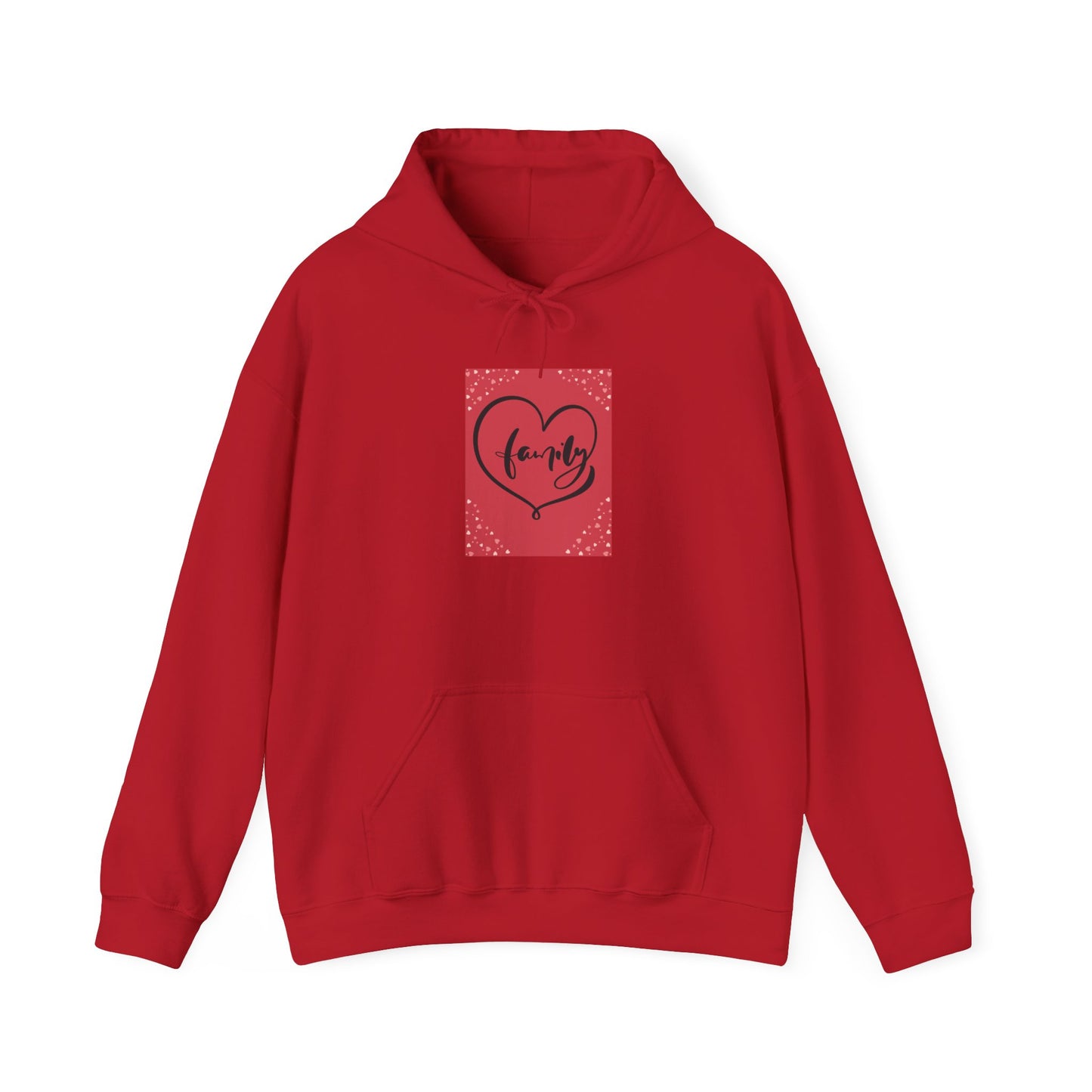 Family Love Heart Hooded Sweatshirt – Cozy Unisex Layer for Celebrations