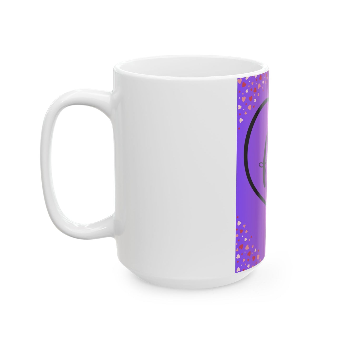 Family Love  Heart Ceramic Mug - Vibrant 11oz & 15oz Coffee Cup for Loved Ones