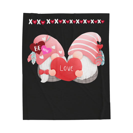Be My Love- Cozy Valentine's Day Velveteen Plush Blanket with Love Design