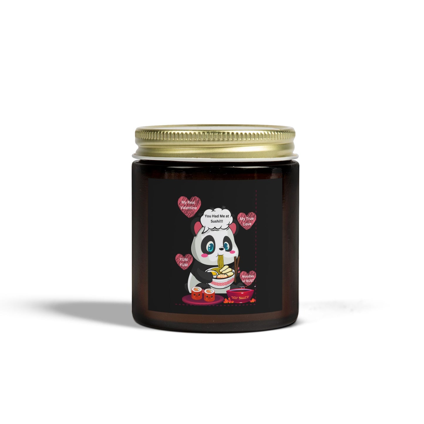 Sushi Lovers-Cute Panda Scented Candles - Coconut Apricot Wax (4oz & 9oz) - Perfect for Gifts and Home Decor