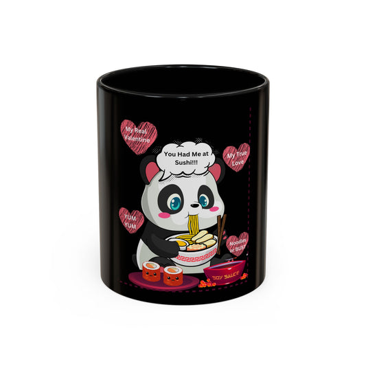 Cute Panda Sushi Lover Coffee Mug - Perfect for Valentine's Day
