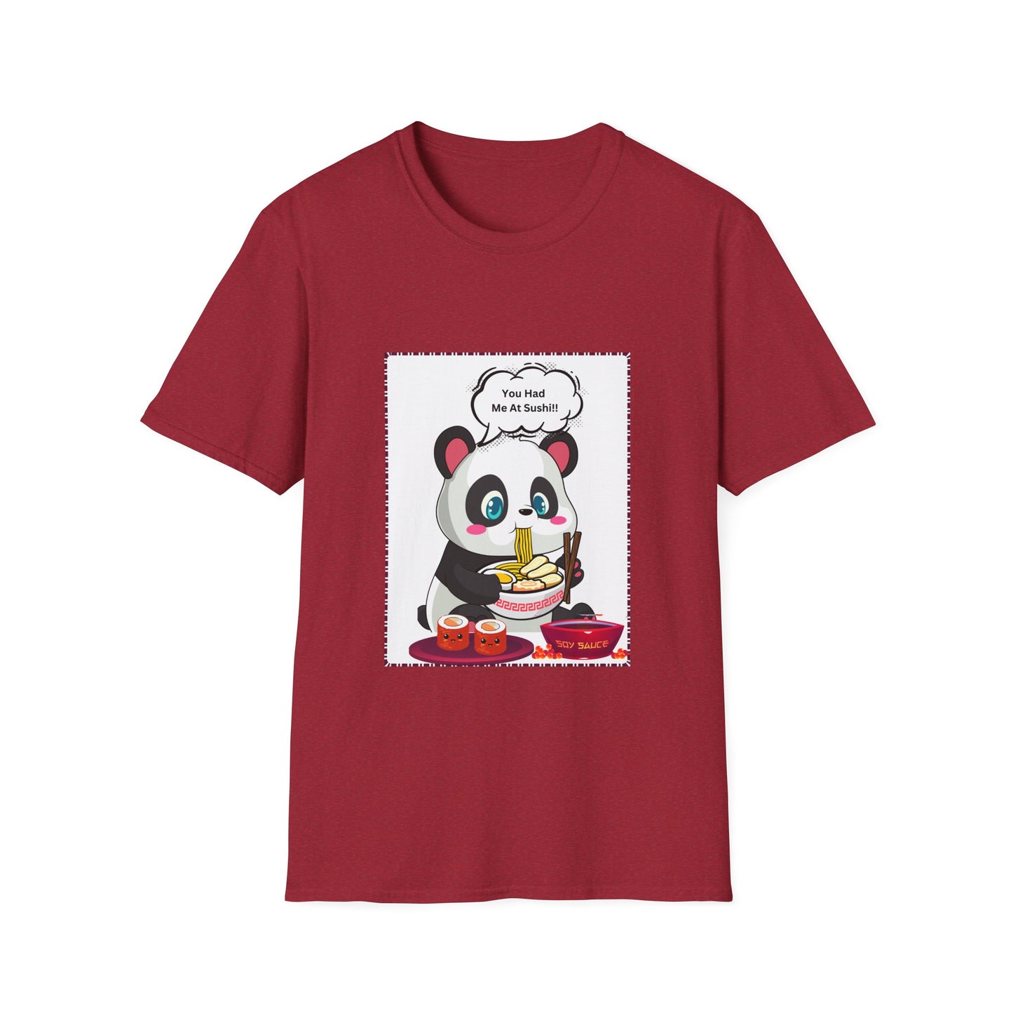 Sushi Lovers-Cute Panda Sushi Lover T-Shirt - Perfect for Foodies and Animal Lovers