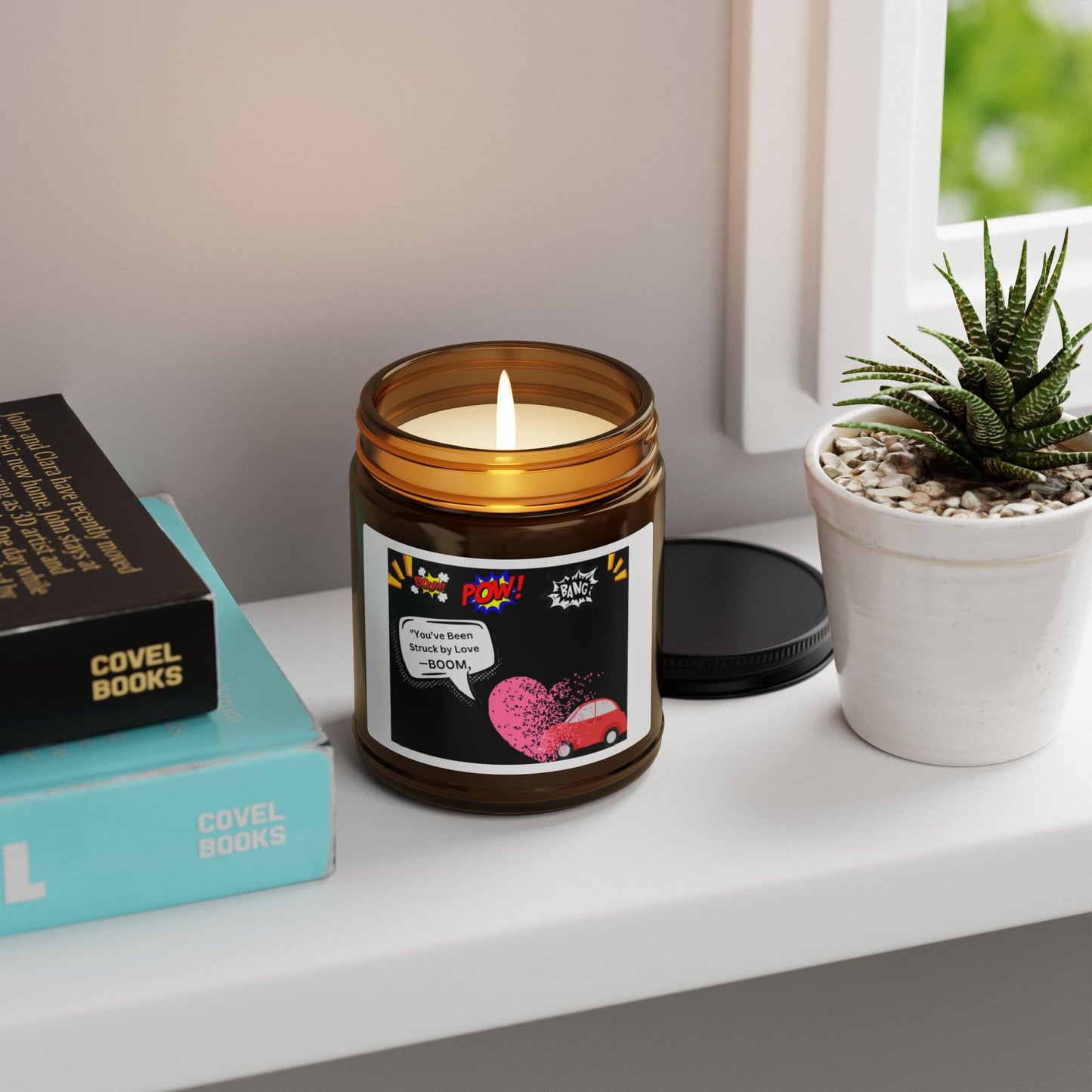 You been Struck by Love-Scented Soy Candle (Multi-Size, Amber Jar)