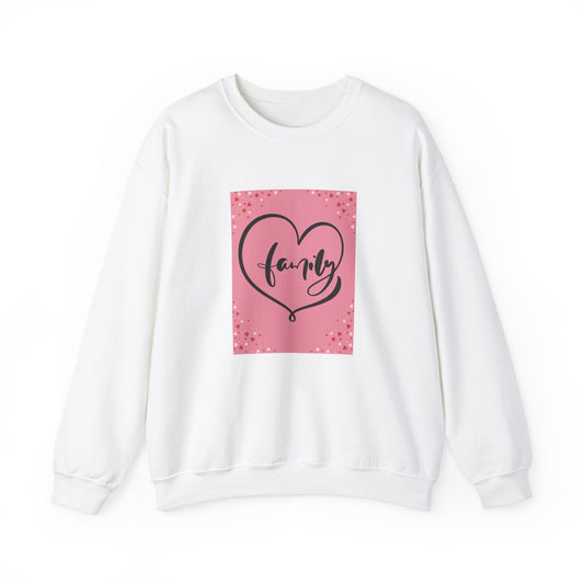 Family Love Crewneck Sweatshirt - Comfortable Unisex Apparel for Cozy Moments