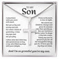 My Son | So Grateful - Stainless Steel Cross Necklace
